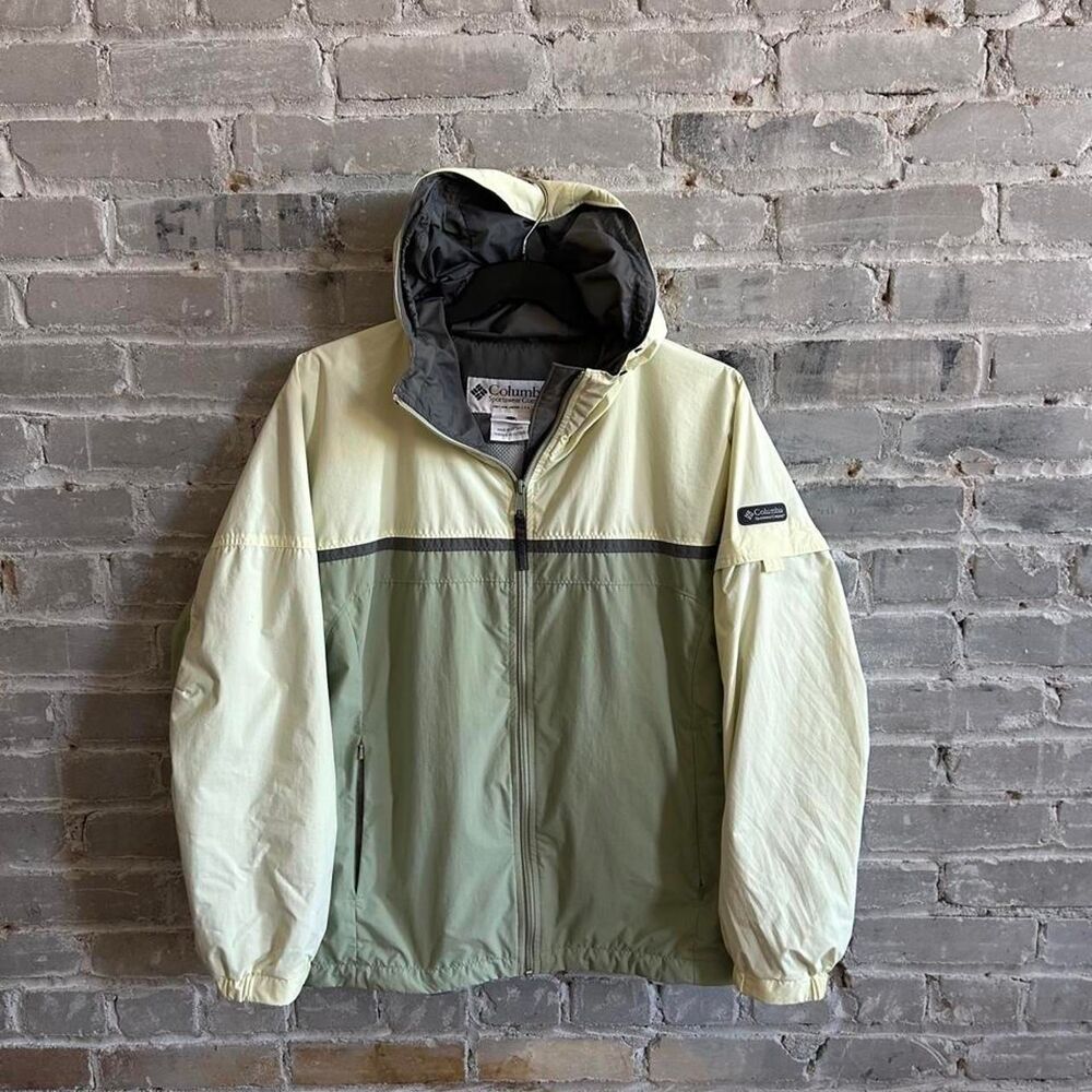 Vintage Columbia Packable Windbreaker Jacket Women's Size Large Green